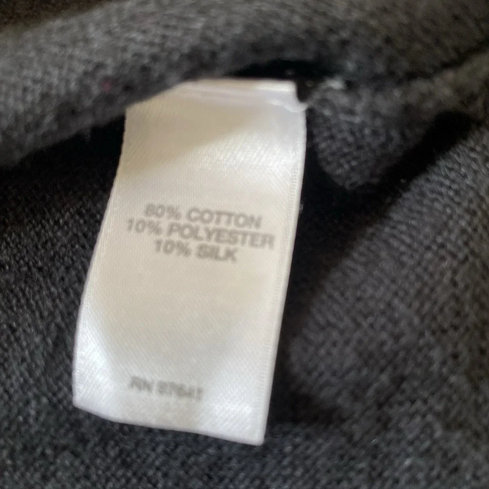 J. Jill  Black Silk Blend Open‎ Cardigan Sweater Closet Staple Minimalist Small